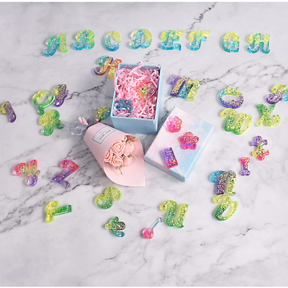 Khuôn silicon hình chữ cái và  - đánh giá và giá Resin Art Alphabet