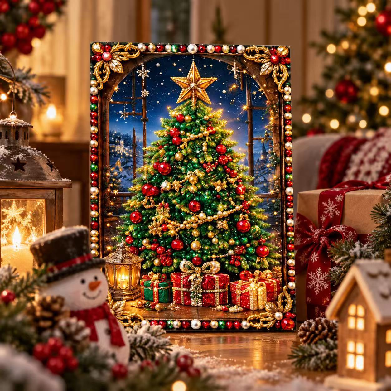 Christmas DIY Pearl Painting K - đánh giá và giá Resin Art Work